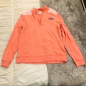 Vineyard Vines peach quarter zip